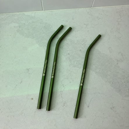 Branded reusable straws with logo