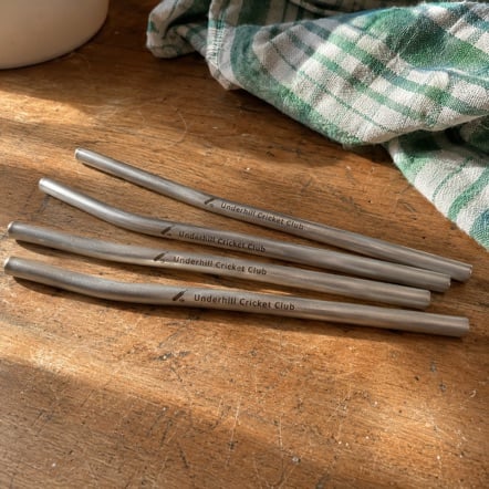 Promotional custom reusable straws with company logo
